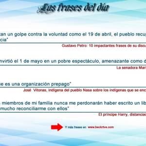 Las frases del día - Mayo 2 de 2025