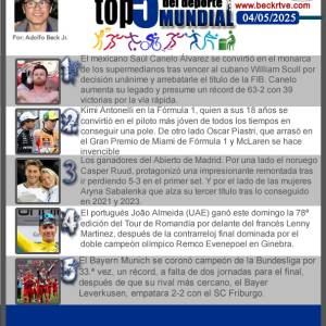 El Top 5 del Deporte Colombiano - Semana del 27 de abril al 4 de mayo de 2025